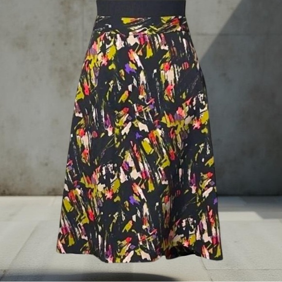 Lane Bryant Swing Pleated Skirts Multi Colored skirt Size 16 - Picture 7 of 13